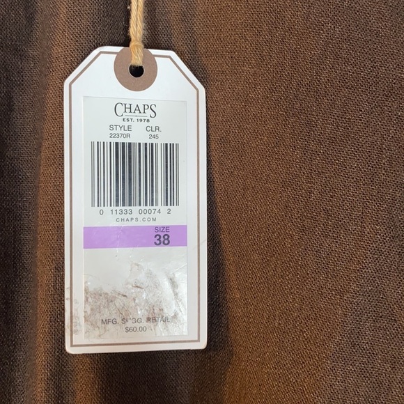 Men’s Chaps Linen Blend Brown Cargo Shorts Size 38 NWT - Picture 4 of 6